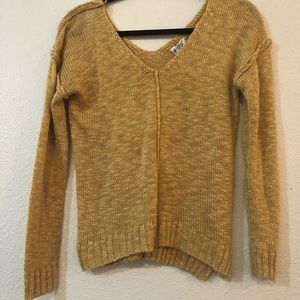 Knit yellow sweater